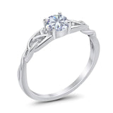 Vintage Style Round Natural Stone Trinity Ring