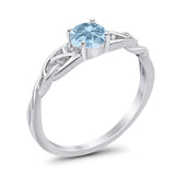 Vintage Style Round Natural Stone Trinity Ring