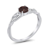 Vintage Style Round Natural Stone Trinity Ring