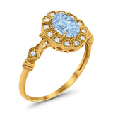 Art Deco Oval Natural Stone Wedding Ring