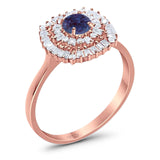 Round Natural Stone Cocktail Ring