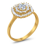 Round Natural Stone Cocktail Ring