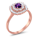 Round Natural Stone Cocktail Ring