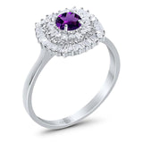 Round Natural Stone Cocktail Ring