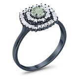 Round Natural Stone Cocktail Ring