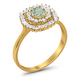 Round Natural Stone Cocktail Ring