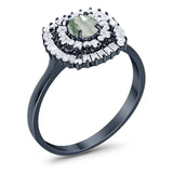 Round Natural Stone Cocktail Ring