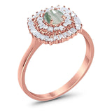 Round Natural Stone Cocktail Ring