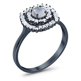 Round Natural Stone Cocktail Ring