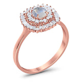 Round Natural Stone Cocktail Ring