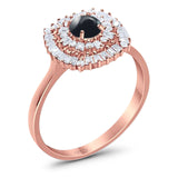 Round Natural Stone Cocktail Ring