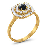 Round Natural Stone Cocktail Ring