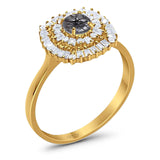 Round Natural Stone Cocktail Ring