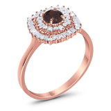 Round Natural Stone Cocktail Ring