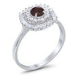 Round Natural Stone Cocktail Ring