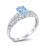 Oval Natural Stone Vintage Marquise Style Ring