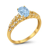 Oval Natural Stone Vintage Marquise Style Ring