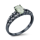 Oval Natural Stone Vintage Marquise Style Ring