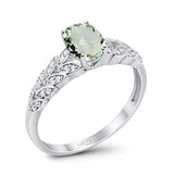 Oval Natural Stone Vintage Marquise Style Ring