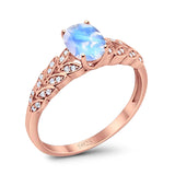 Oval Natural Stone Vintage Marquise Style Ring