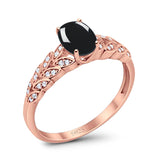 Oval Natural Stone Vintage Marquise Style Ring