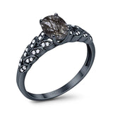 Oval Natural Stone Vintage Marquise Style Ring