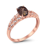 Oval Natural Stone Vintage Marquise Style Ring