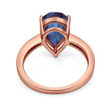 Pear Teardrop Solitaire Tapered Ring