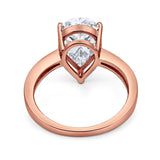 Pear Teardrop Solitaire Tapered Ring