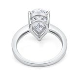 Pear Teardrop Solitaire Tapered Ring