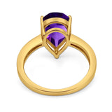 Pear Teardrop Solitaire Tapered Ring