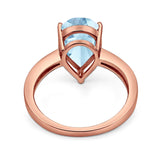 Pear Teardrop Solitaire Tapered Ring