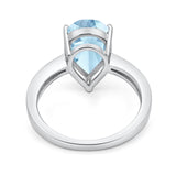 Pear Teardrop Solitaire Tapered Ring