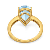 Pear Teardrop Solitaire Tapered Ring