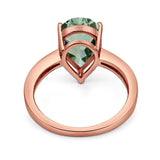 Pear Teardrop Solitaire Tapered Ring
