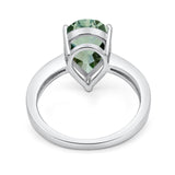 Pear Teardrop Solitaire Tapered Ring