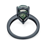 Pear Teardrop Solitaire Tapered Ring