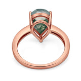 Pear Teardrop Solitaire Tapered Ring