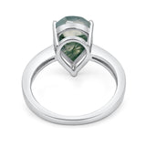 Pear Teardrop Solitaire Tapered Ring