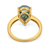 Pear Teardrop Solitaire Tapered Ring