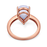 Pear Teardrop Solitaire Tapered Ring