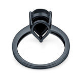 Pear Teardrop Solitaire Tapered Ring