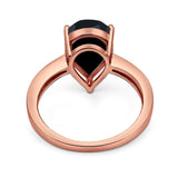 Pear Teardrop Solitaire Tapered Ring