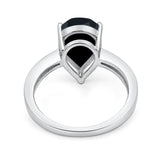 Pear Teardrop Solitaire Tapered Ring