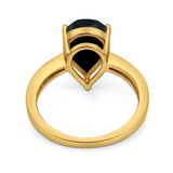 Pear Teardrop Solitaire Tapered Ring
