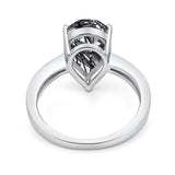 Pear Teardrop Solitaire Tapered Ring