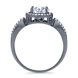 Art Deco Round Natural Stone Split Shank Ring