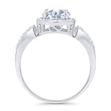 Art Deco Round Natural Stone Split Shank Ring