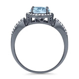 Art Deco Round Natural Stone Split Shank Ring