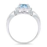 Art Deco Round Natural Stone Split Shank Ring